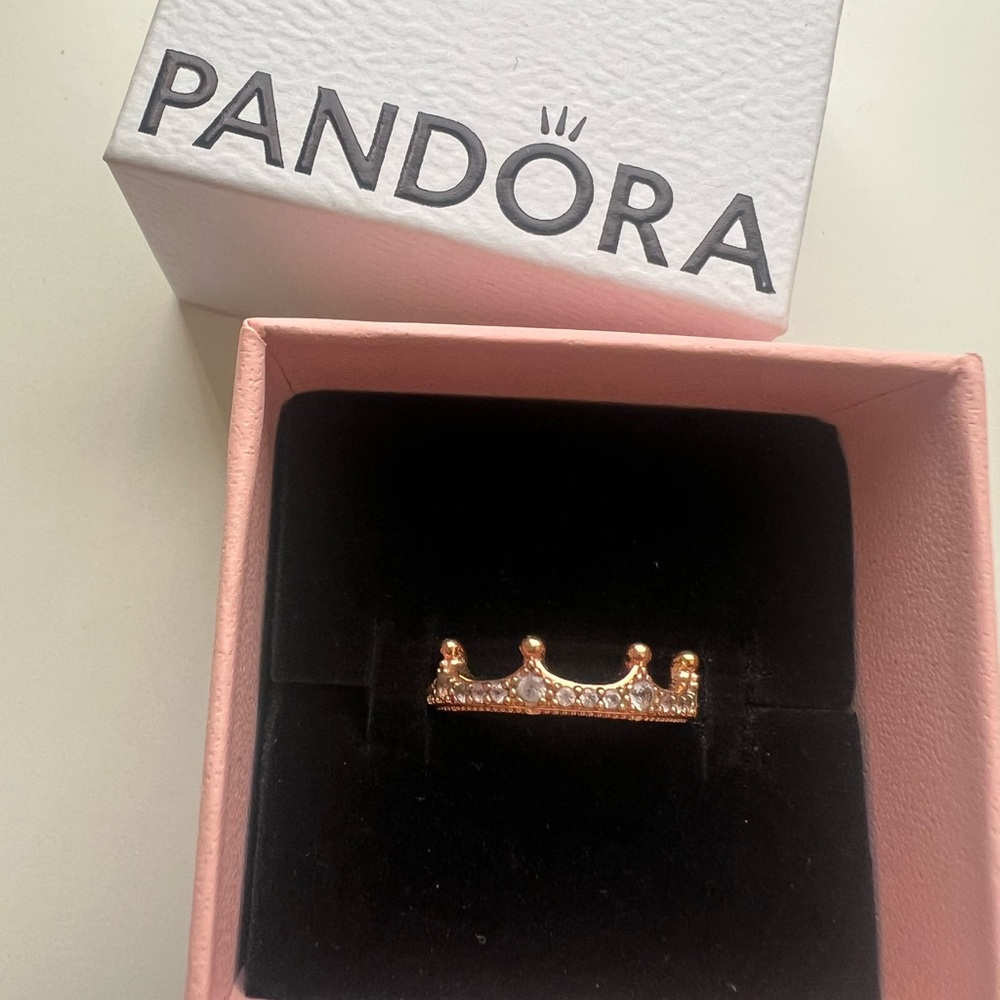 Pandora Rose Gold Crown Ring size 5